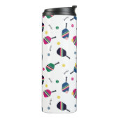 おもしろいピックボールスポストライプのートパドルディンクブルー タンブラー (回転左)