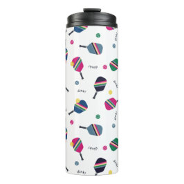 おもしろいピックボールスポストライプのートパドルディンクブルー タンブラー