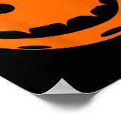 おもしろいピックボールハロウィーンパンプキンバックプリント ポスター (角)