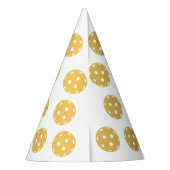 おもしろいピックボールパターンパーソナライズされた文字 パーティーハット (裏面)