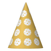 おもしろいピックボールパターンパーソナライズされた文字 パーティーハット (左)