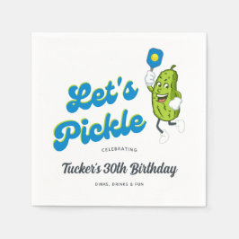 おもしろいピックボールパーティーカートゥー遊ル スタンダードカクテルナプキン