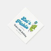 おもしろいピックボールパーティーカートゥー遊ル スタンダードカクテルナプキン (角)