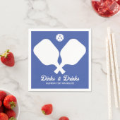 おもしろいピックボールパーティーディンク&ドリンクカスタム文字 スタンダードカクテルナプキン (インサイチュ)