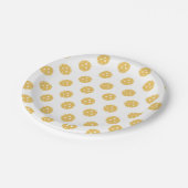 おもしろいピックボール柄ピックボールパーティー ペーパープレート (アングル)