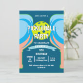 おもしろいピックボール誕生日パーティーへの招待スポーツ 招待状 (スタンド正面)