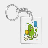 おもしろいピックルイラストレーションワ遊ンピックルボール キーホルダー (正面左)