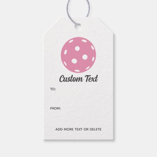 おもしろいピックルパーソナライズされたボカスタムール文字 ギフトタグ (正面)