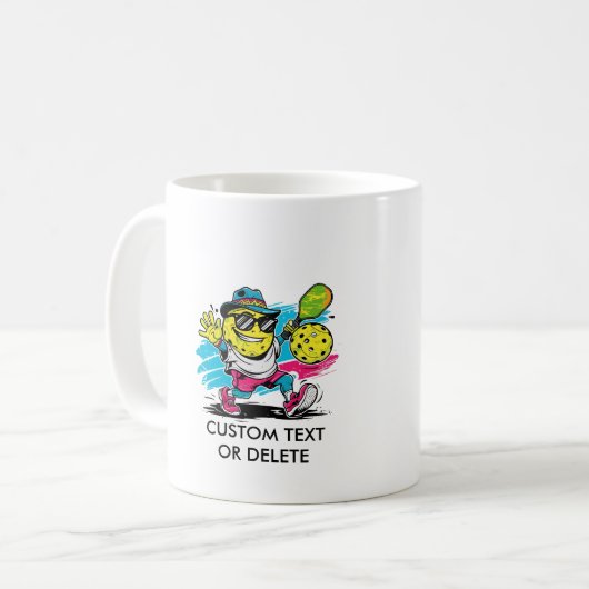 おもしろいピックルボール コーヒーマグカップ (正面左)