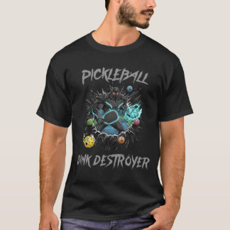 おもしろいピックルボール ダンクデストロイヤーマスコット Tシャツ