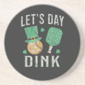 おもしろいピックルボール Let's day dink コースター (正面)