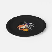 おもしろいピットブルドッグハロウィーンの衣装 ペーパープレート (アングル)