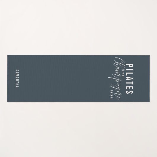 おもしろいピラツファーストシャンパーニュ後のグレートレーニング ヨガマット (正面(横))