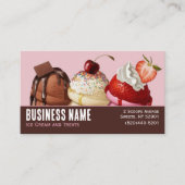 おもしろいピンクとブラウンQRコードアイスクリーム 名刺 (正面)