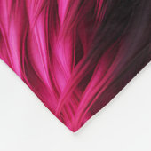 おもしろいピンクとブラックのフェイクモンスターファーテクスチャ フリースブランケット (角)