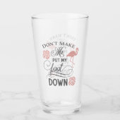 おもしろいピンクのフラミンゴのワードアート タンブラーグラス (正面)