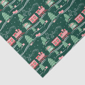 おもしろいピンクのヴィンテージ列車クリスマスツリー配信 薄葉紙 (詳細)