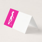 おもしろいピンクの女の子ゴルフをテーマにした誕生日パーティー (正面)