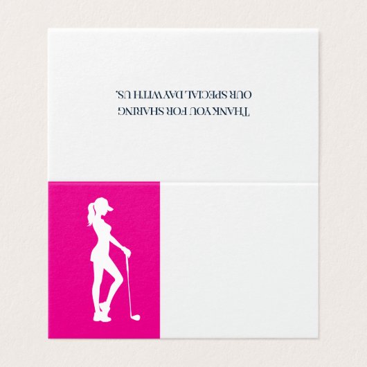 おもしろいピンクの女の子ゴルフをテーマにした誕生日パーティー (外部フラット)