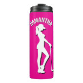 おもしろいピンクの女の子ゴルフをテーマにした誕生日パーティー タンブラー (正面)