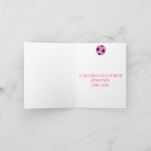 おもしろいピンクの白いサッカーボールモルモット サンキューカード (内部)