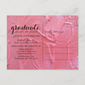 おもしろいピンクウェッ絵を描ト3 Photo Gradation招待状 ポストカード (裏面)