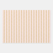 おもしろいピンクオレンジブルーフローラ幾何学模様 ラッピングペーパーシート (正面3)