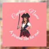 おもしろいピンクガール海賊 ウィンドウサイン (シート2)