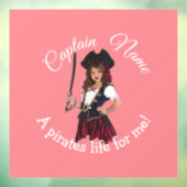 おもしろいピンクガール海賊 ウィンドウサイン (シート3)