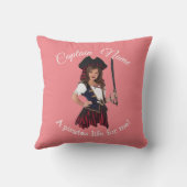 おもしろいピンクガール海賊 クッション (裏面)