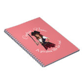 おもしろいピンクガール海賊 ノートブック (右側)