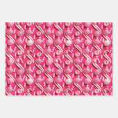 おもしろいピンクキャンディーレーンコレクション ラッピングペーパーシート (正面3)