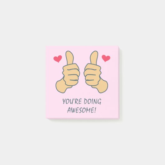 おもしろいピンクサンプ素晴らしやる気を起こさせるト ポストイット (正面)