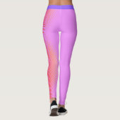 おもしろいピンクストライプと紫のピンク レギンス (裏面)