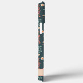 おもしろいピンクティール(緑がかった色)花モダン名のインスピリシティ Case-Mate iPhoneケース (裏面 / 右)