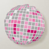 おもしろいピンクディスコボール ラウンドクッション (裏面)
