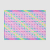 おもしろいピンクハートオンレインボー 薄葉紙 (正面)