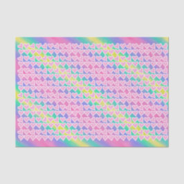 おもしろいピンクハートオンレインボー 薄葉紙