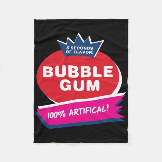 おもしろいピンクバブルガムハロウィーンの衣装 フリースブランケット (正面)