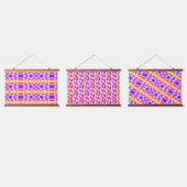 おもしろいピンクパターン幾何抽象芸術 モダン 吊り下げ型タペストリー (トリプル)