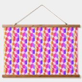 おもしろいピンクパターン幾何抽象芸術 モダン 吊り下げ型タペストリー (正面2)