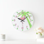 おもしろいピンクフラミンゴウォールクロック ラージ壁時計 (ホーム)