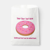 おもしろいピンクフロステッドリングや輪ドーナツ – 2カスタム文字ライン フェイバーバッグ (正面)