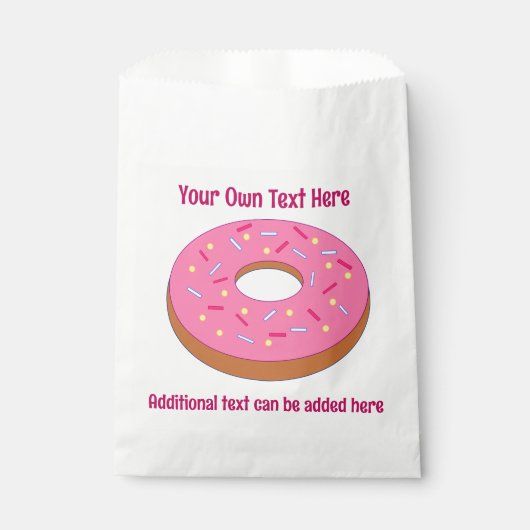 おもしろいピンクフロステッドリングや輪ドーナツ – 2カスタム文字ライン フェイバーバッグ (正面)