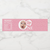おもしろいピンクベビーフォトウォーターボトルラベル ペットボトルラベル (シングルラベル)