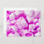 おもしろいピンクポップコーン葉書 ポストカード (正面/裏面)