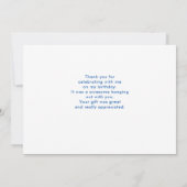 おもしろいピンクポップシクルとイチゴありがとう サンキューカード (裏面)