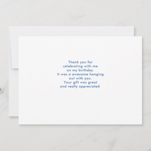 おもしろいピンクポップシクルとイチゴありがとう サンキューカード (裏面)