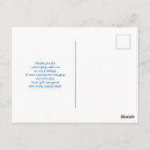 おもしろいピンクポップシクルとイチゴありがとう ポストカード (裏面)