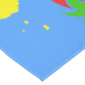 おもしろいピンクポップシクルとイチゴイラストレーション テーブルクロス (アングル)